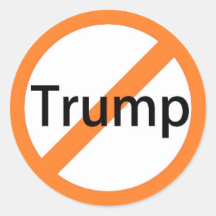 Kein Trump-Aufkleber Runder Aufkleber