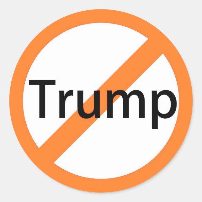 Kein Trump-Aufkleber Runder Aufkleber (Vorderseite)