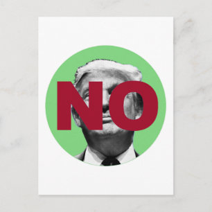 Kein Trump (grün und rot) Postkarte