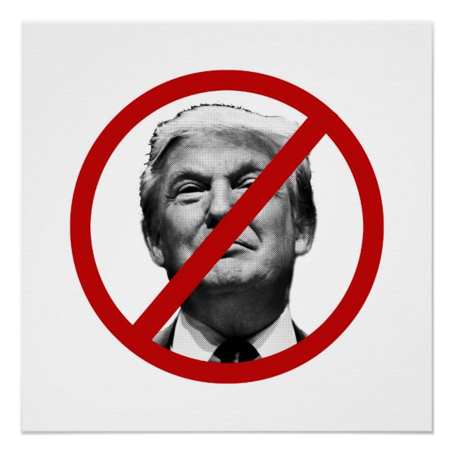Kein Trump International Sign Poster (Vorderseite)