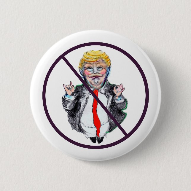 Kein Trump-Knopf Button (Vorderseite)