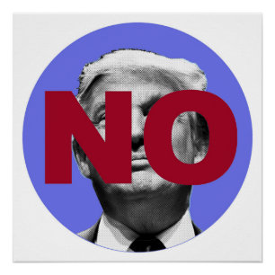 Kein Trump (lila und rot) Poster