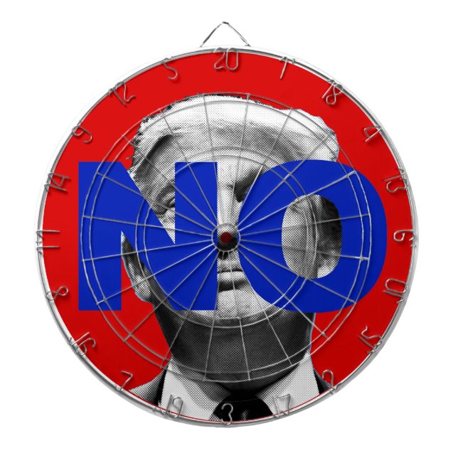 Kein Trump (rot und blau) Dartscheibe (vorne)