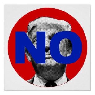 Kein Trump (rot und blau) Poster
