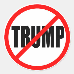 "KEIN TRUMP" RUNDER AUFKLEBER