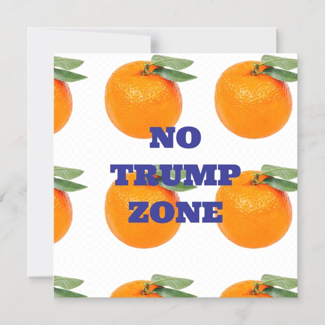 KEIN TRUMP-ZONE-MAGNET MAGNETEINLADUNG (Vorderseite)