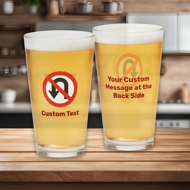 Kein U-Turn-Sign Glas (Von Creator hochgeladen)