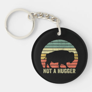 Kein Umarmer Lustiger Yellowstone Büffel Bison Int Schlüsselanhänger
