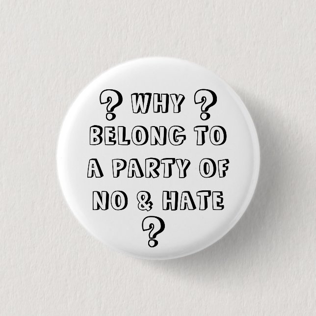 KEIN UND HASS BUTTON (Vorderseite)