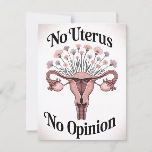 Kein Uterus Keine Meinung Postkarte