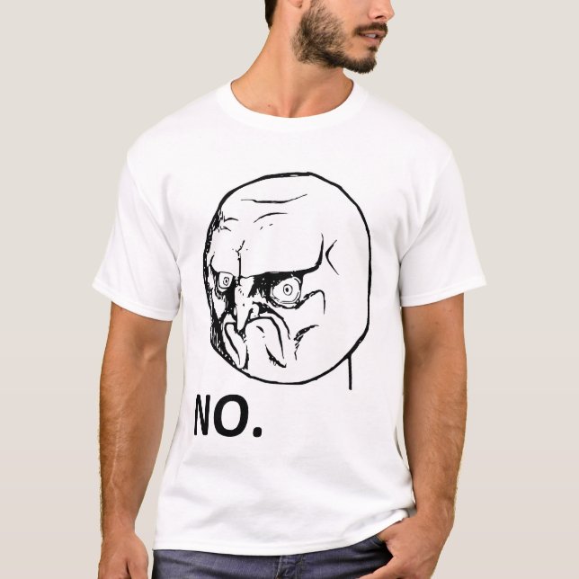 Kein verärgertes Raserei-Gesicht Rageface Meme T-Shirt (Vorderseite)