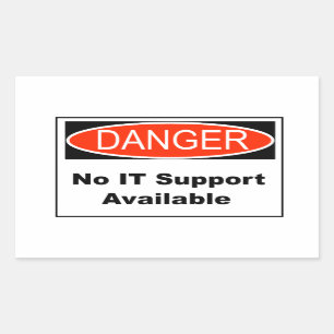 Kein verfügbarer IT-Support-Status Rechteckiger Aufkleber