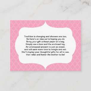 Kein Verpackungseinsatzkartenbaby oder -Brautparty Begleitkarte