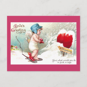 Kein Vintager Herzschlag Valentine Feiertagspostkarte