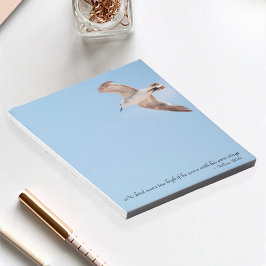 Kein Vogel stürzt zu hoch Seagull Flying Blue Notizblock