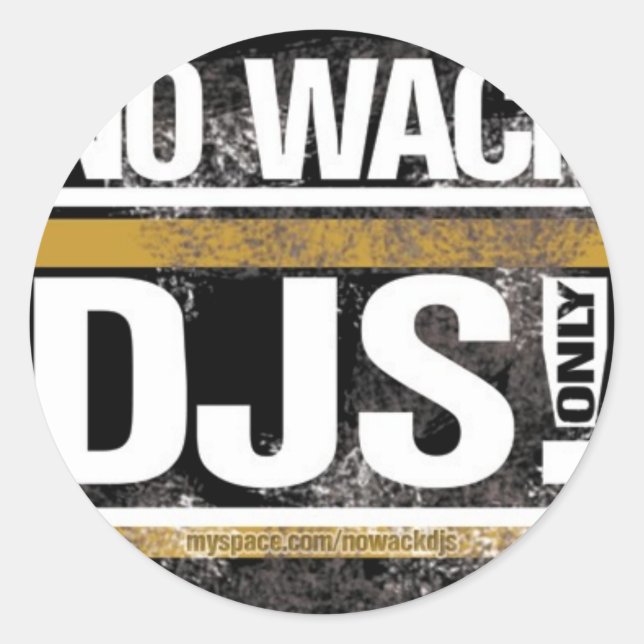Kein Wack DJs Round Sticker (Vorderseite)