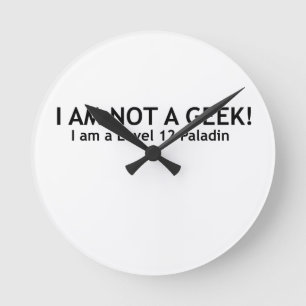 Kein wackeliges, lustiges, geektisches Shirt Runde Wanduhr