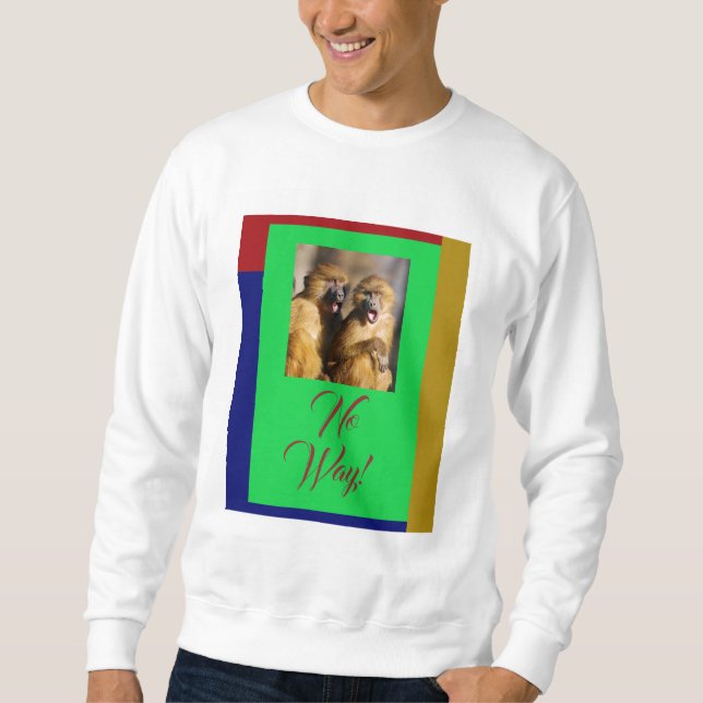 Kein Weg! Abstrakter Affe-T - Shirt (Vorderseite)
