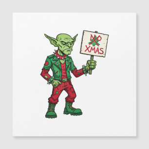 Kein Weihnachten – Rebellischer Alien-Stil Magnetkarte