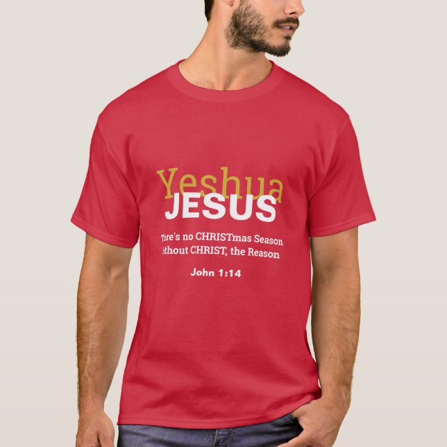 Kein Weihnachtsfest ohne Christus Jesus Yeshua Bur T-Shirt (Vorderseite)