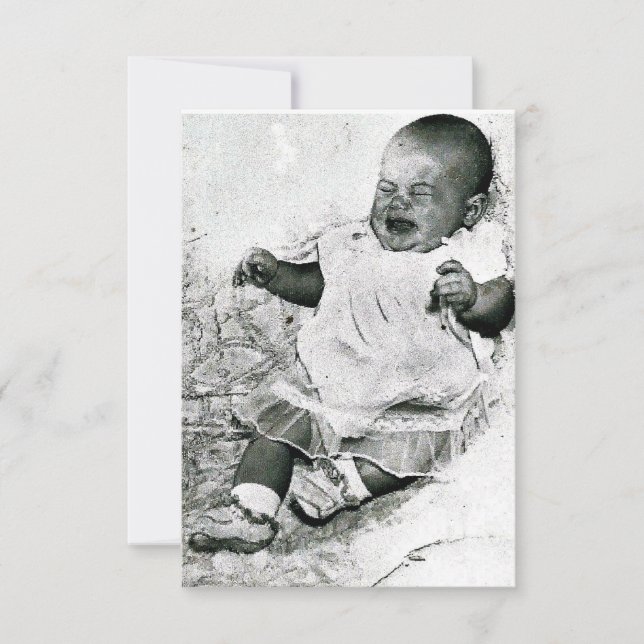 "kein Weinen erlaubt" Kinderdusche Einladung (Vorderseite)