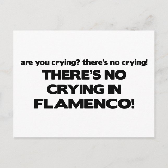 Kein Weinen - Flamenco Postkarte (Vorderseite)