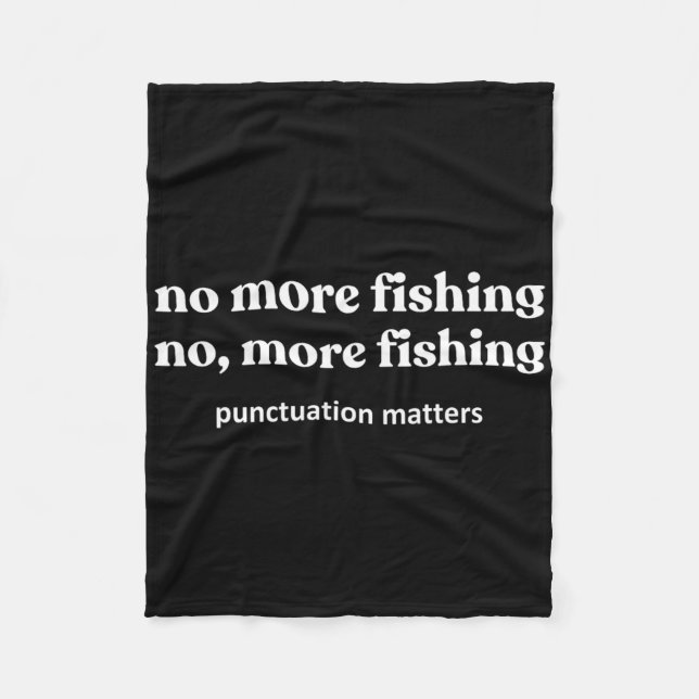 Kein weiterer lustiger Fisch Angler  Fleecedecke (Vorderseite)