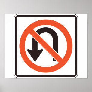 Kein Wende-Schild Poster