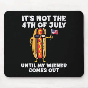 Kein Wiener Hotdog zum 4. Juli Amerikanische Flagg Mousepad