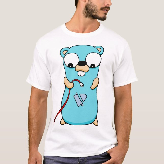 Kein wifi Gopher T-Shirt (Vorderseite)