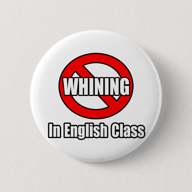 Kein Wink in der englischen Klasse Button (Vorderseite)