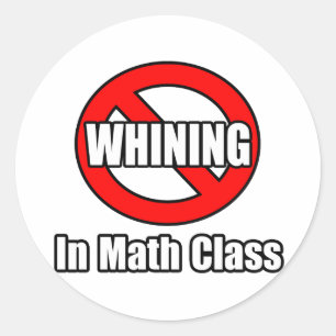 Kein Wink in der Mathematikklasse Runder Aufkleber