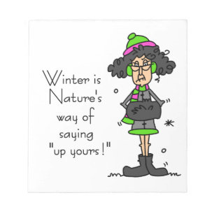 Kein Winterfan Notizblock