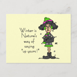 Kein Winterfan Postkarte
