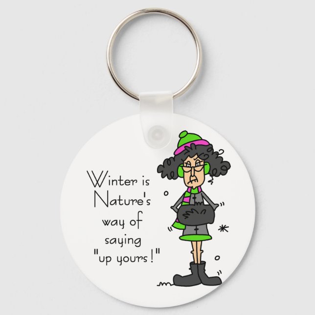 Kein Winterfan Schlüsselanhänger (Vorderseite)