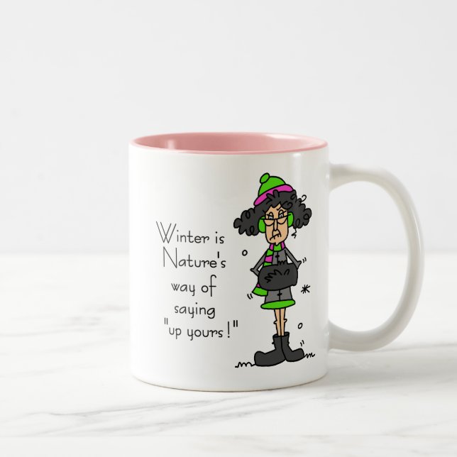 Kein Winterfan Zweifarbige Tasse (Rechts)