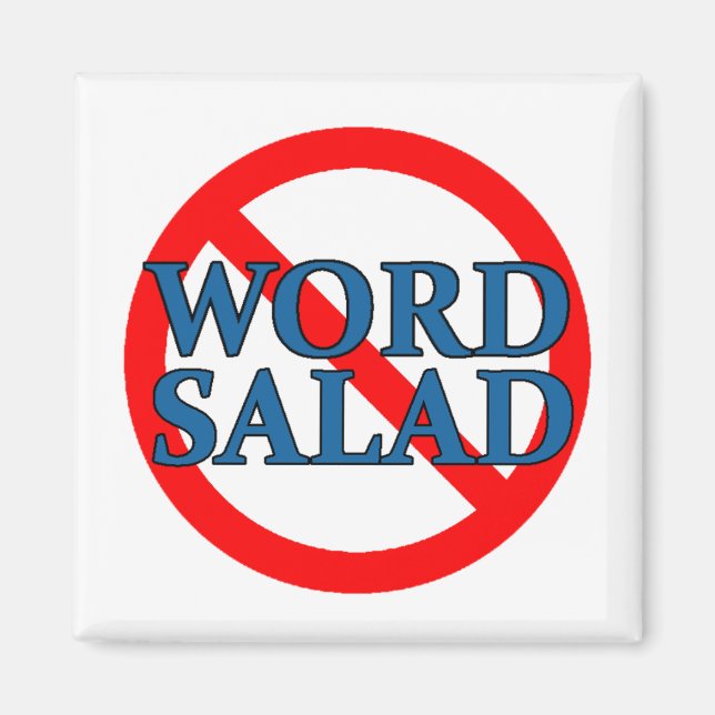 Kein Word Salad Magnet (Vorne)