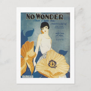 Kein Wunder, dass ich dich liebe Vintage-Songbook- Postkarte