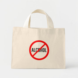 Kein Zeichen für Alkoholroter Verbote | Tiny Tote  Mini Stoffbeutel