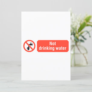 Kein Zeichen für die Trinkwassersicherheit Einladung