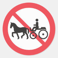 Kein Zeichen für Pferde und Buggy