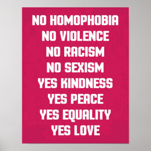 Kein Zitat zur Homophobie Poster