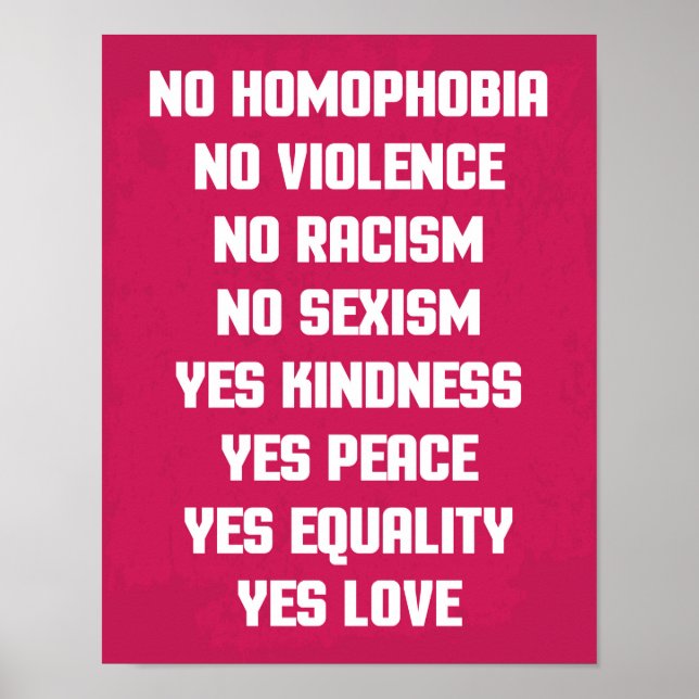 Kein Zitat zur Homophobie Poster (Vorne)