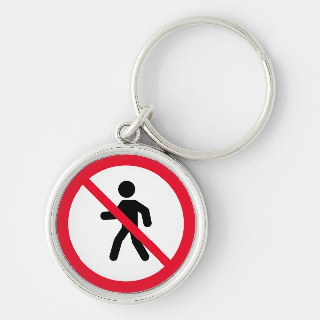 Kein Zugang Fußgänger Verbotszeichen | SCHLÜSSELAN Schlüsselanhänger (Vorne)