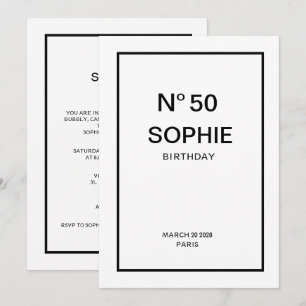 Keine 50 French Chic 50. Geburtstagsfeier Einladung