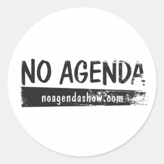 Keine Agenda-Name-Retro-Aufkleber Runder Aufkleber