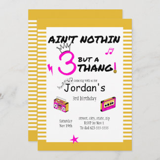 Keine Ahnung, aber eine 3-köpfige Einladung Pink