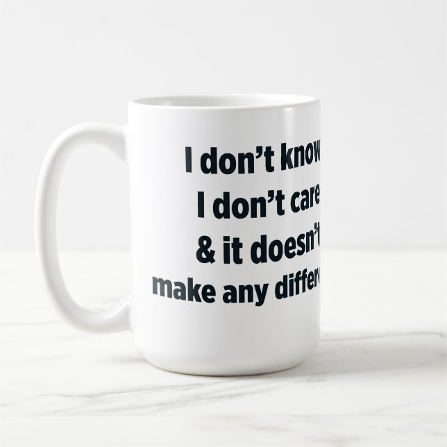 Keine Ahnung und egal Tasse (Links)
