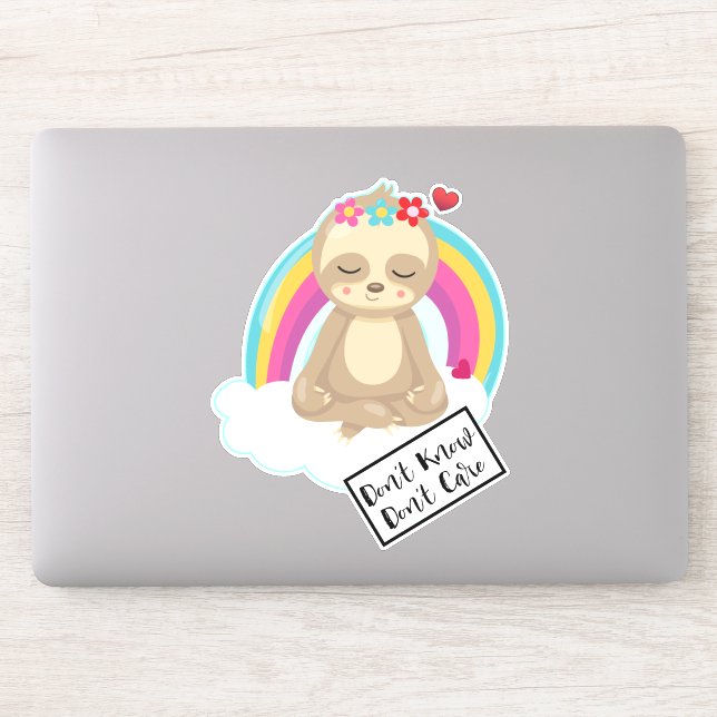 Keine Ahnung von Text - Niedliche Meditierungshüls Aufkleber (Computer)