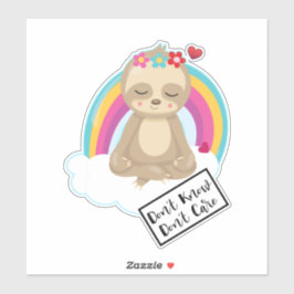 Keine Ahnung von Text - Niedliche Meditierungshüls Aufkleber